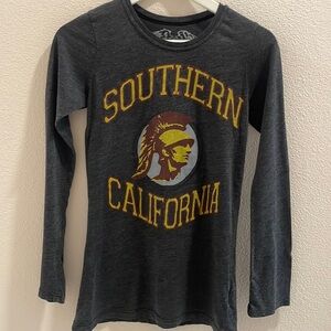 Juniors gray long sleeve USC T-shirt